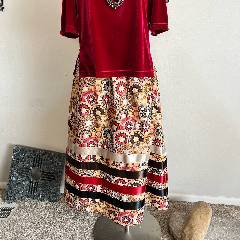 Colorful Traditional Basket Ribbon Skirt - Picture 5 of 6